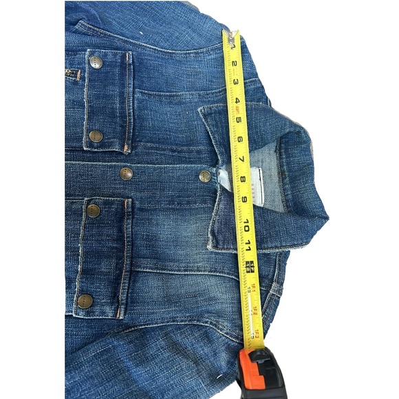 Marni x Current/Elliot Womens Dark Wash Patch Pocket Denim Jacket in size 2 - Picture 3 of 8
